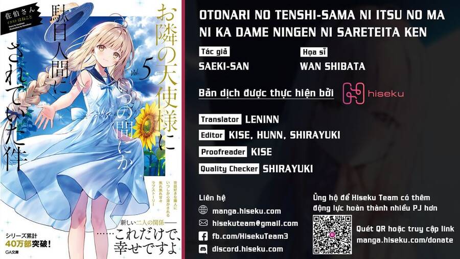 Otonari No Tenshi-Sama Ni Itsunomanika Dame Ningen Ni Sareteita Ken Chapter 9.1 - 1