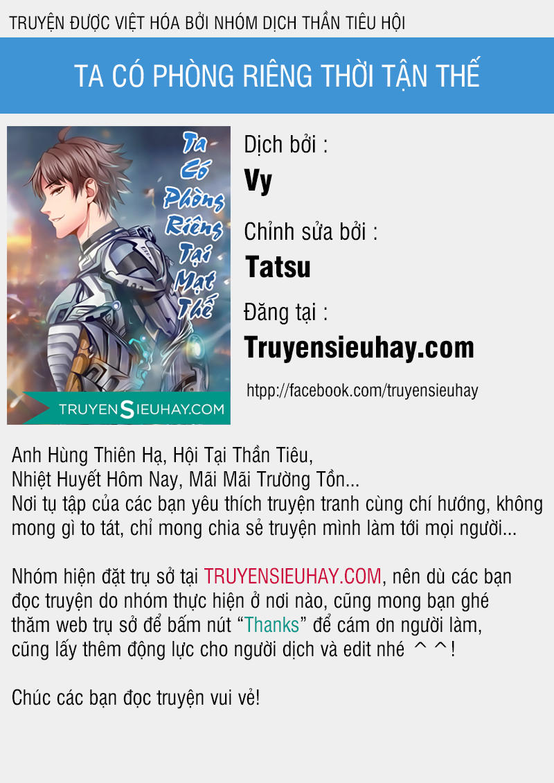 Ta Có Phòng Riêng Thời Tận Thế Chapter 10.1 - 1