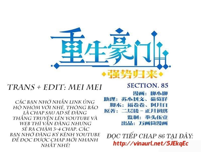 Trọng Sinh Chi Hao Môn Cường Thế Quy Lai Chapter 85 - 1