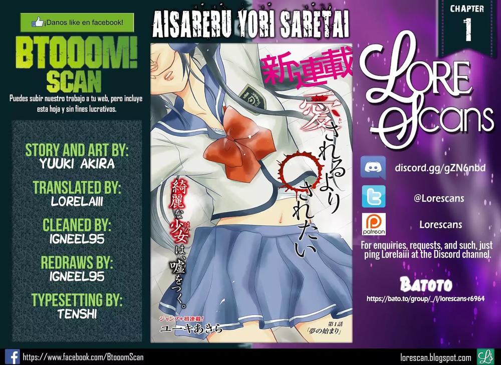 Aisareru Yori - Saretai Chapter 1 - 2