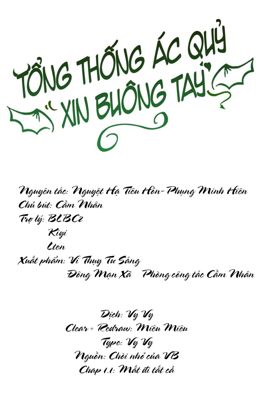 Tổng Thống Ác Quỷ Xin Buông Tay Chapter 1 - 1