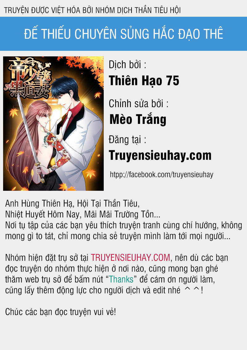 Đế Thiếu Chuyên Sủng Hắc Đạo Thê Chapter 1 - 1