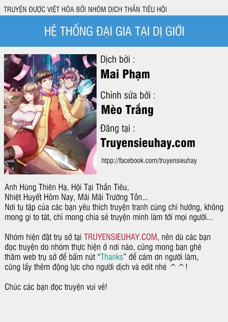 Hệ Thống Đại Gia Tại Dị Giới Chapter 12 - 1