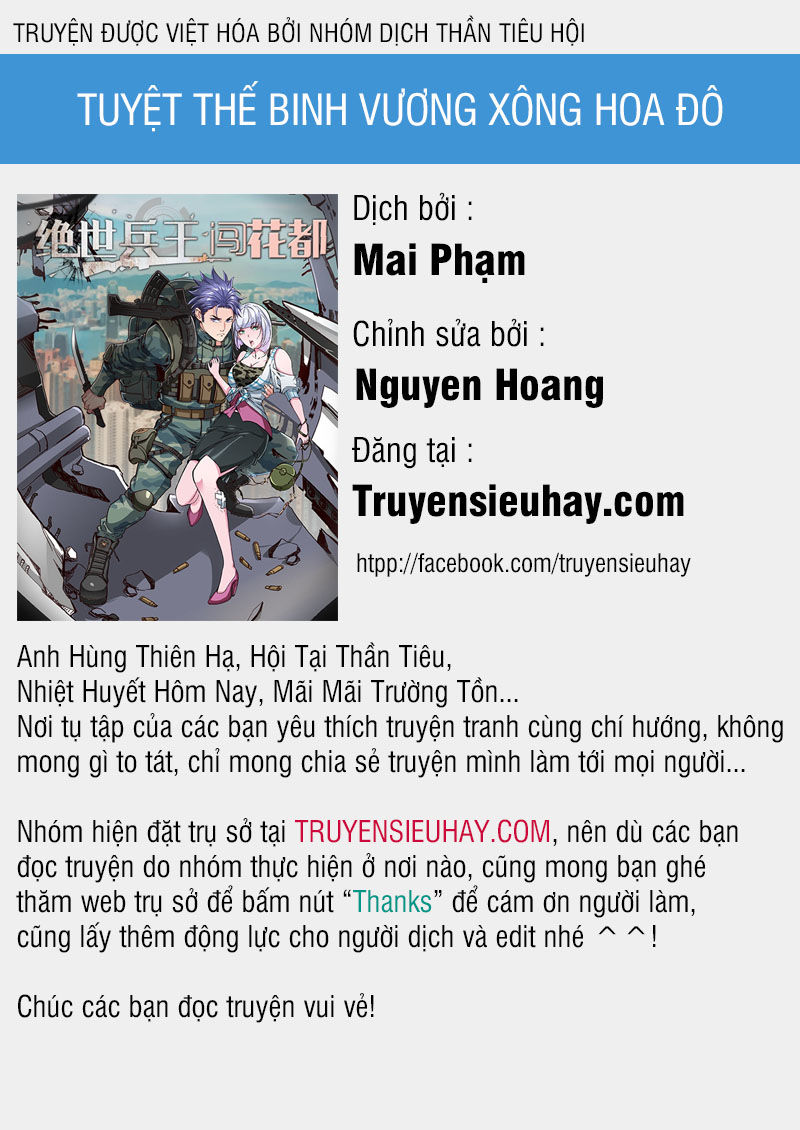 Tuyệt Thế Binh Vương Xông Hoa Đô Chapter 25 - 1