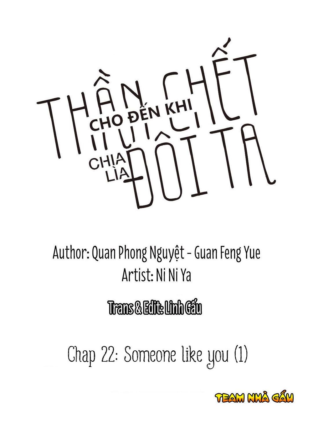 Cho Đến Khi Thần Chết Chia Lìa Đôi Ta Chapter 22 - 1