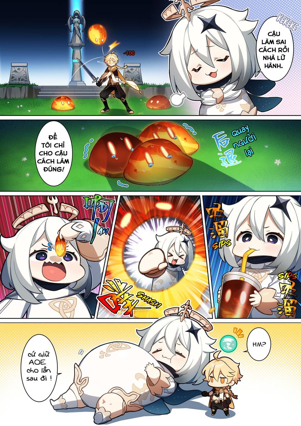 Genshin Impact 4-Koma Chapter 3 - 3